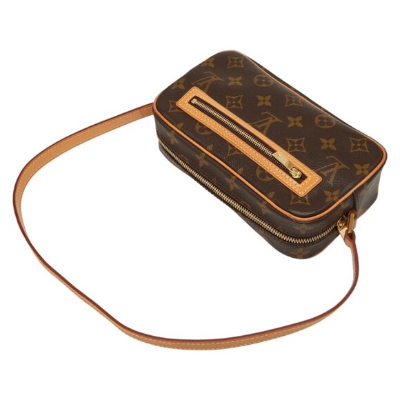 LOUIS VUITTON Brown Monogram Leather Pochette Shoulder Bag - Picture 8 of 12